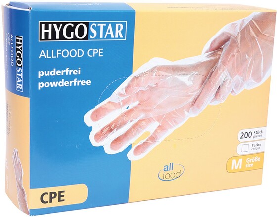 CPE-Handschuhe Allfood, gehämmert, transparent, Größe 7/S - 2