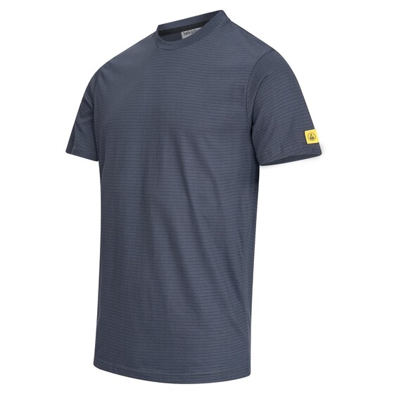 ESD-T-Shirt, rundhals, 150g/m², dunkelgrau, - 3
