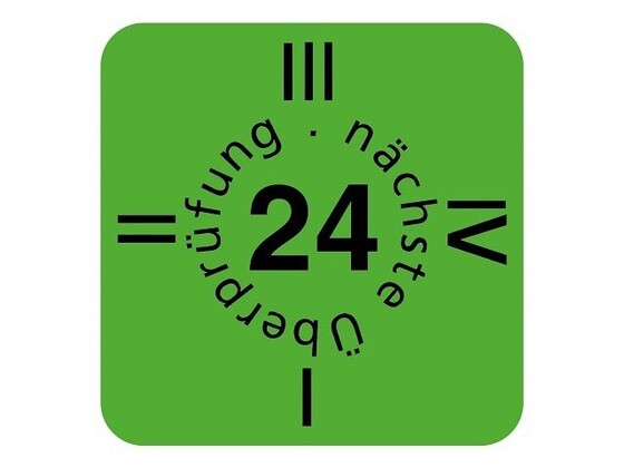 Aufkleber ESD-Prüfung 2024 grün