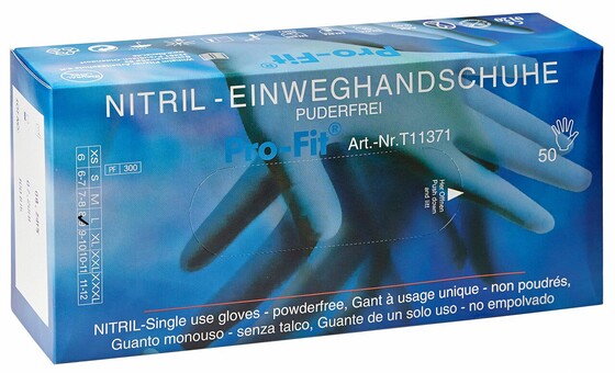 Premium Nitril-Handschuh, 30cm, robust, puderfrei, blau, Größe